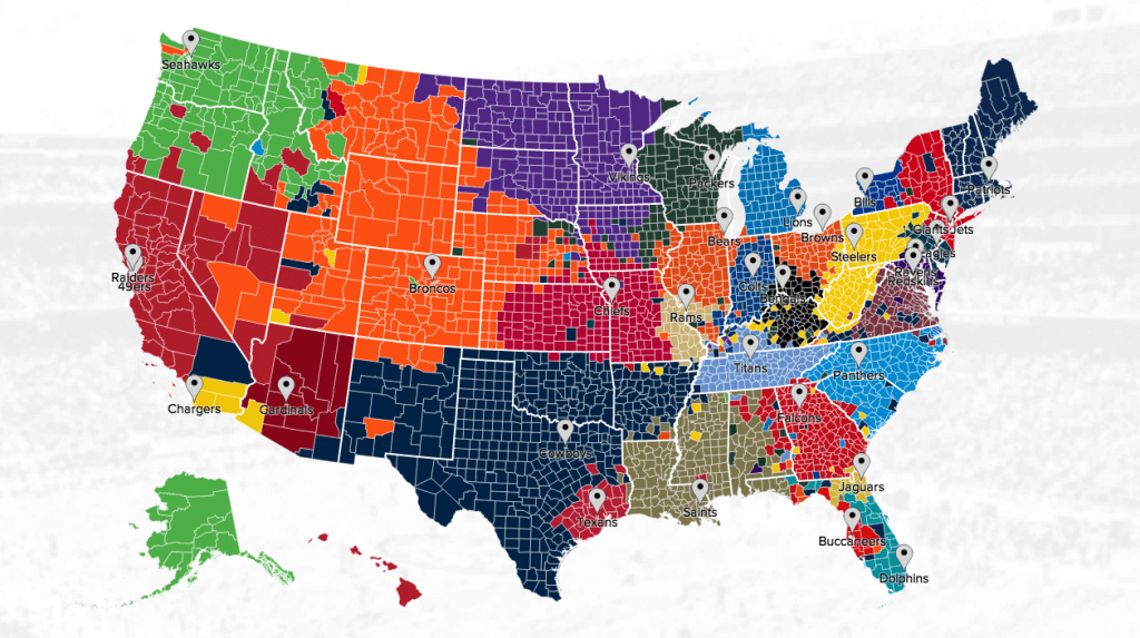 nfl fan map