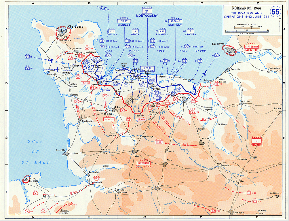 D-Day Maps - 12StoryLibrary.com