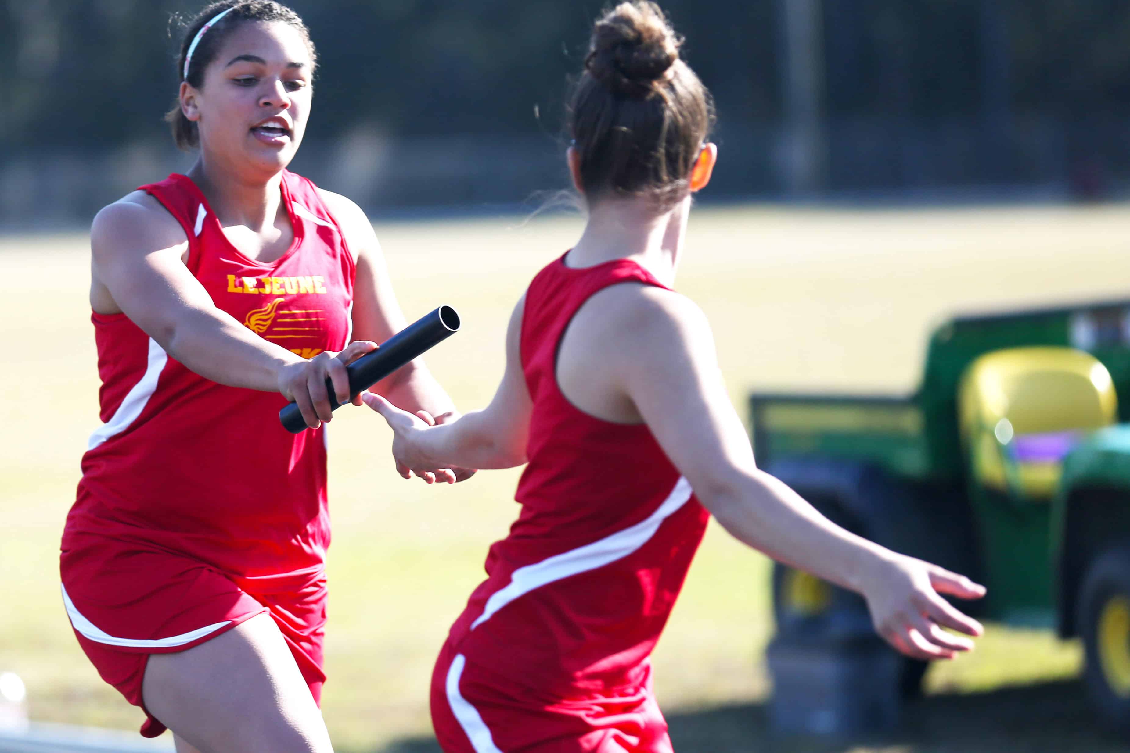 LHS girls track team wins relay race