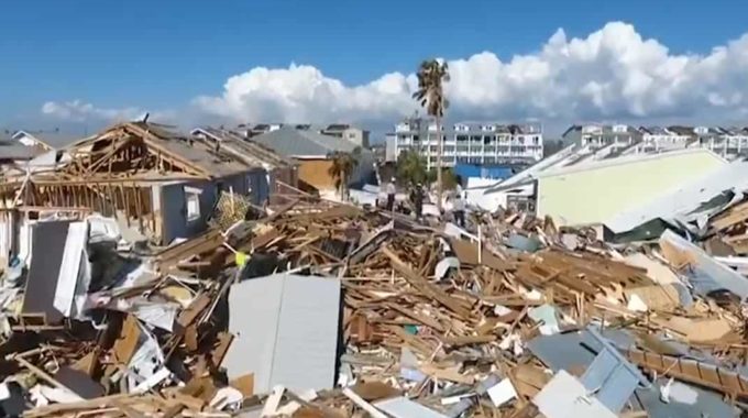Florida Community In Ruins Following Hurricane Michael.